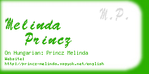 melinda princz business card